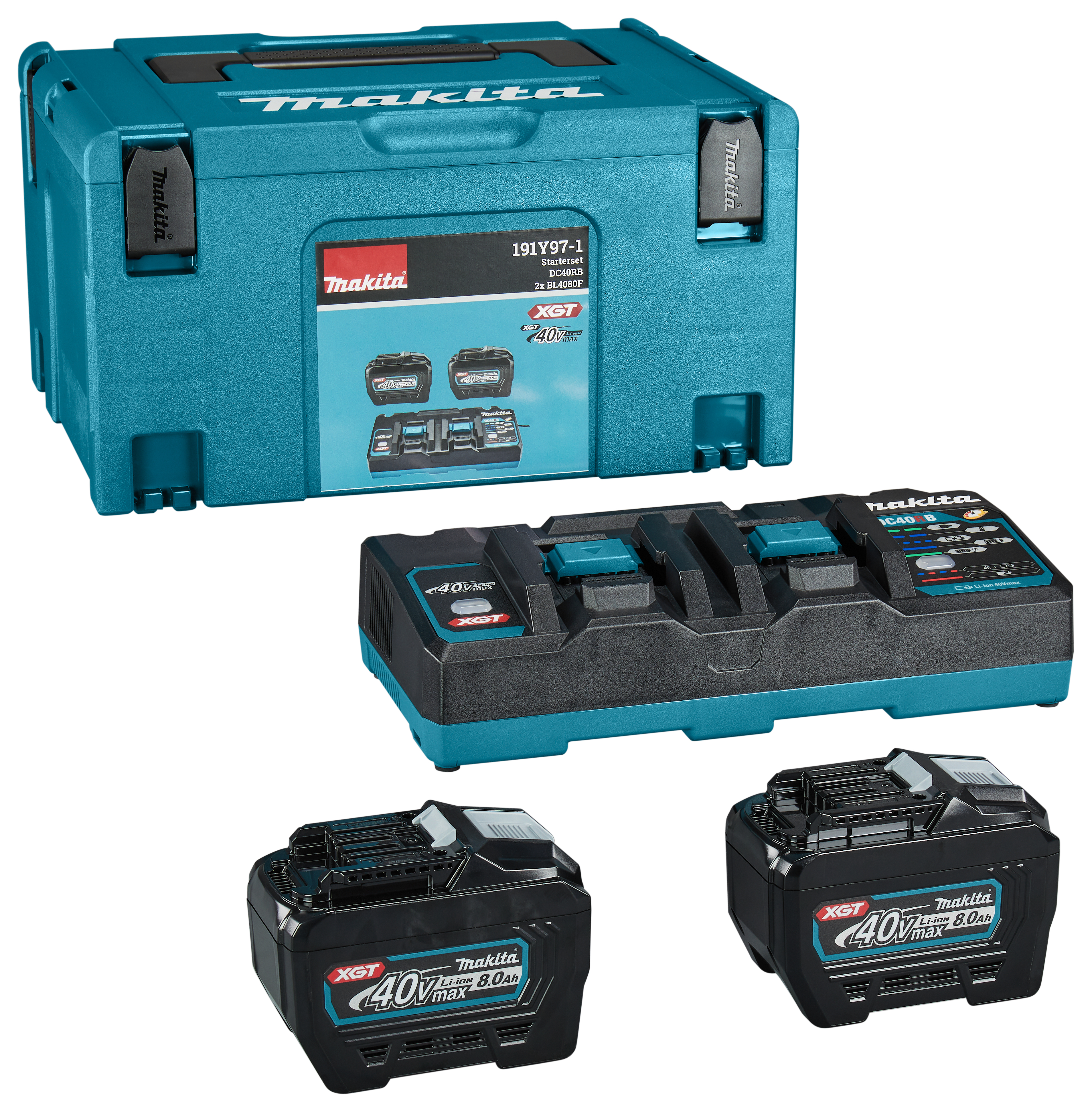 Makita Startset XGT DC40RB + 2x BL4080F