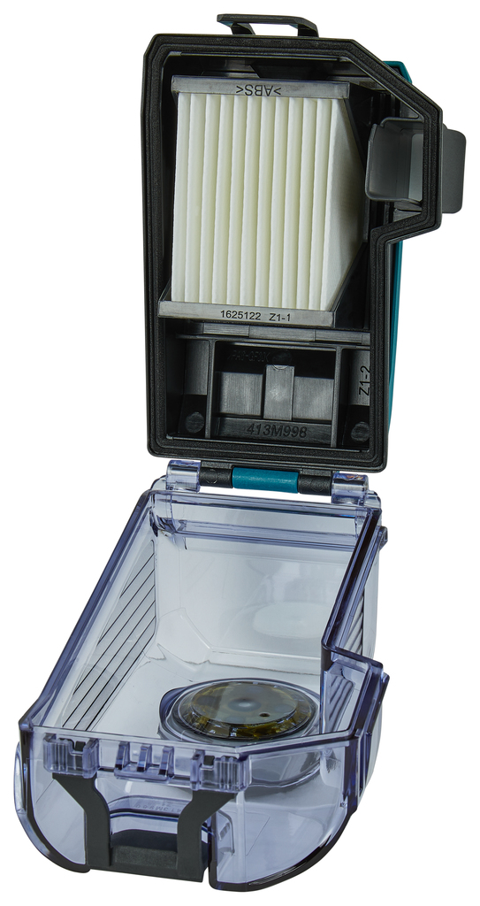 Stofbox met filterreiniging en HEPA fijnstoffilter