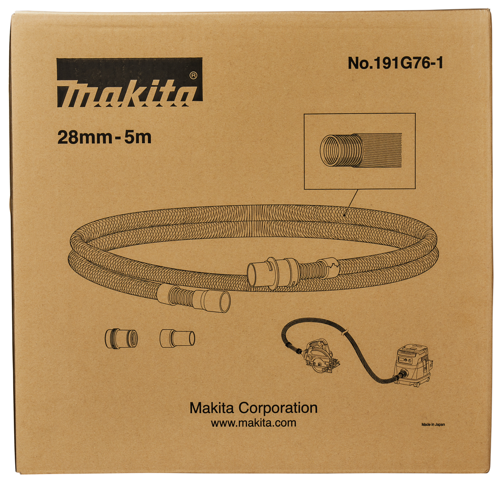 Stofzuigerslang glad 28x5000mm 