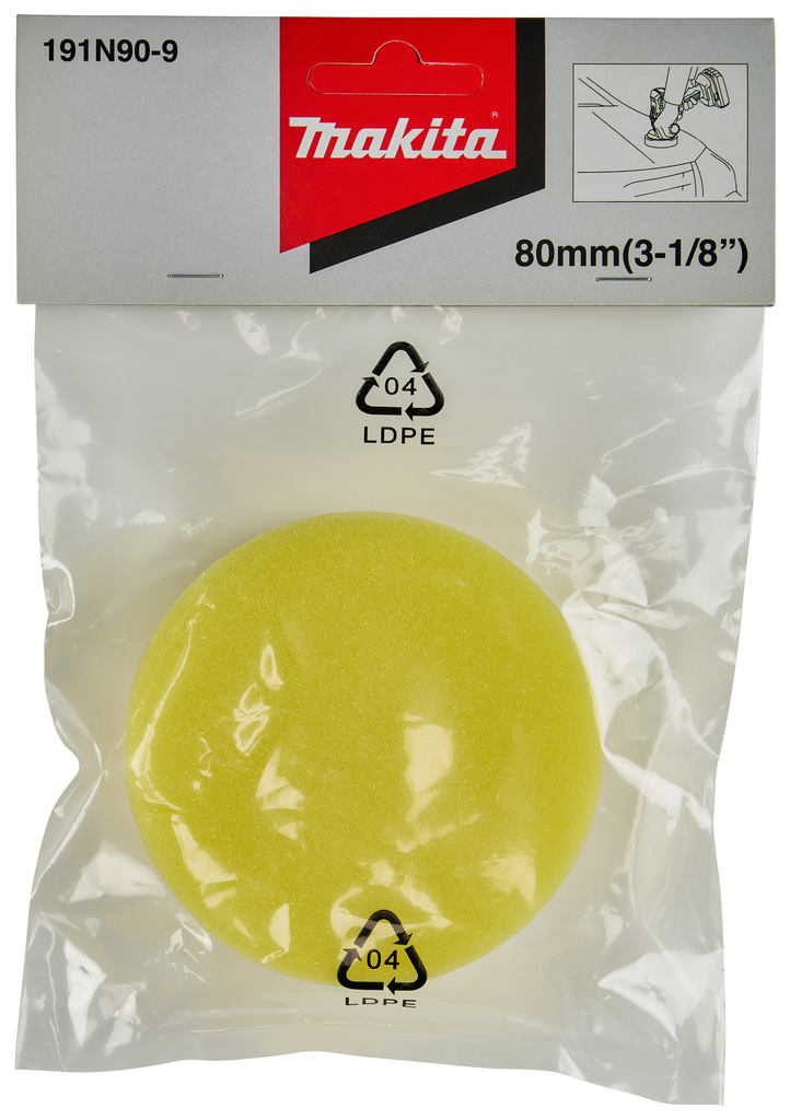 Spons geel zacht grof 80mm