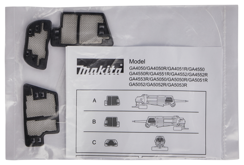 Filterset haakse slijper