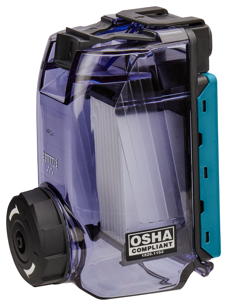 Stofbox met filterreiniging en HEPA fijnstoffilter