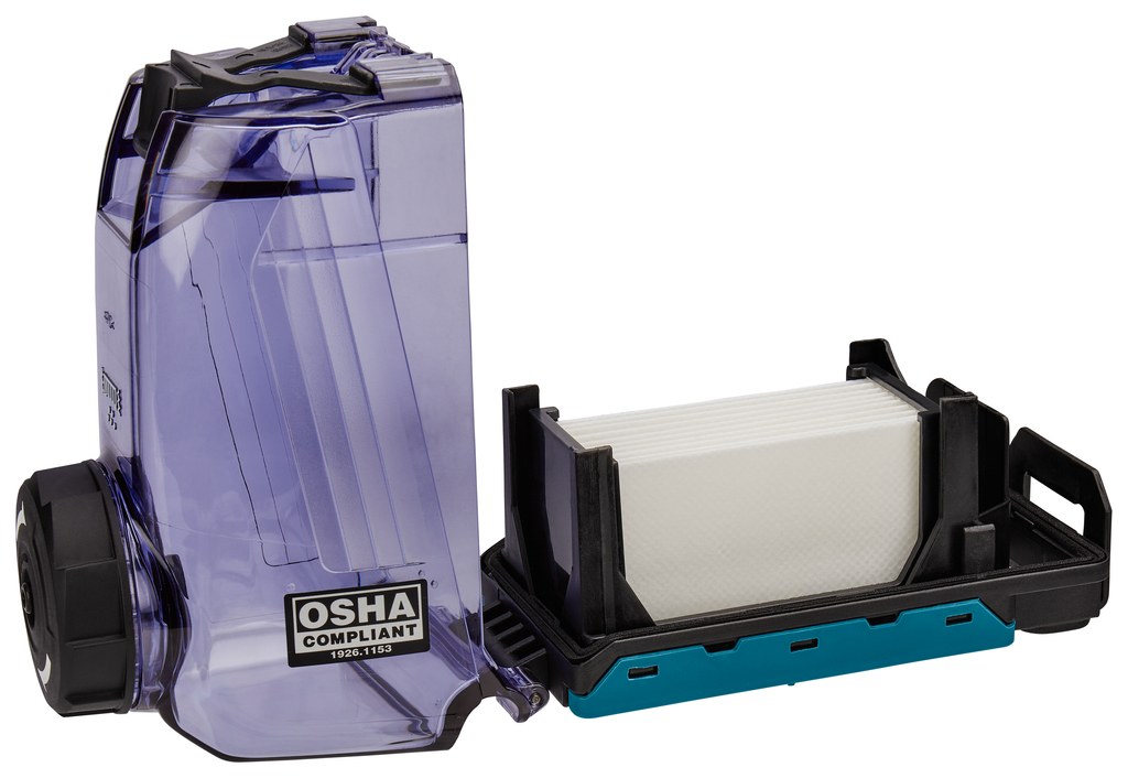 Stofbox met filterreiniging en HEPA fijnstoffilter