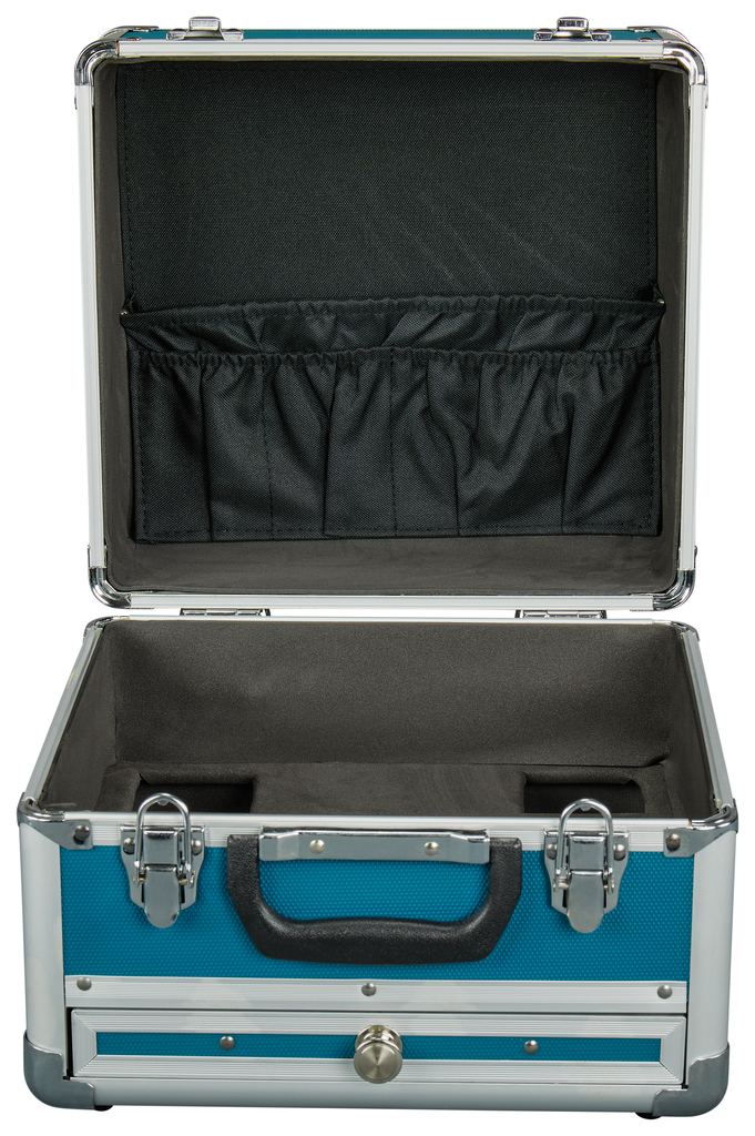 Koffer aluminium blauw