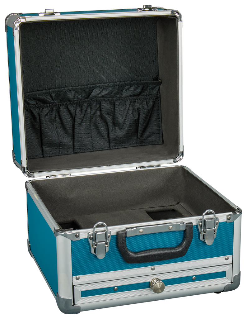 Koffer aluminium blauw