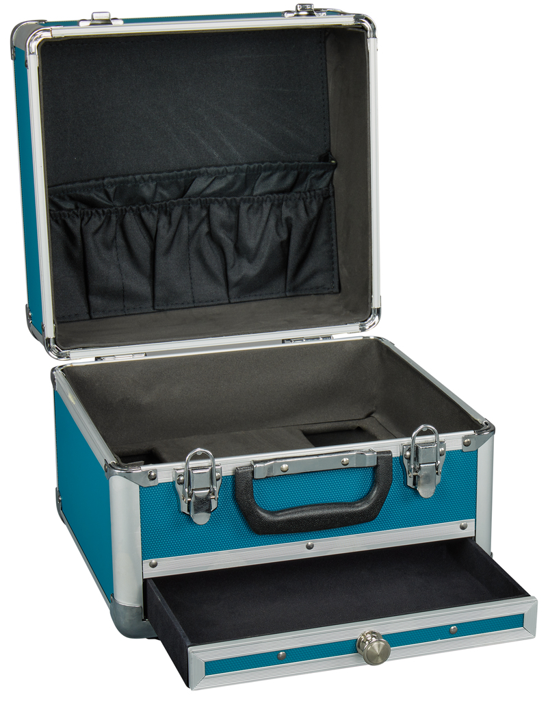 Koffer aluminium blauw