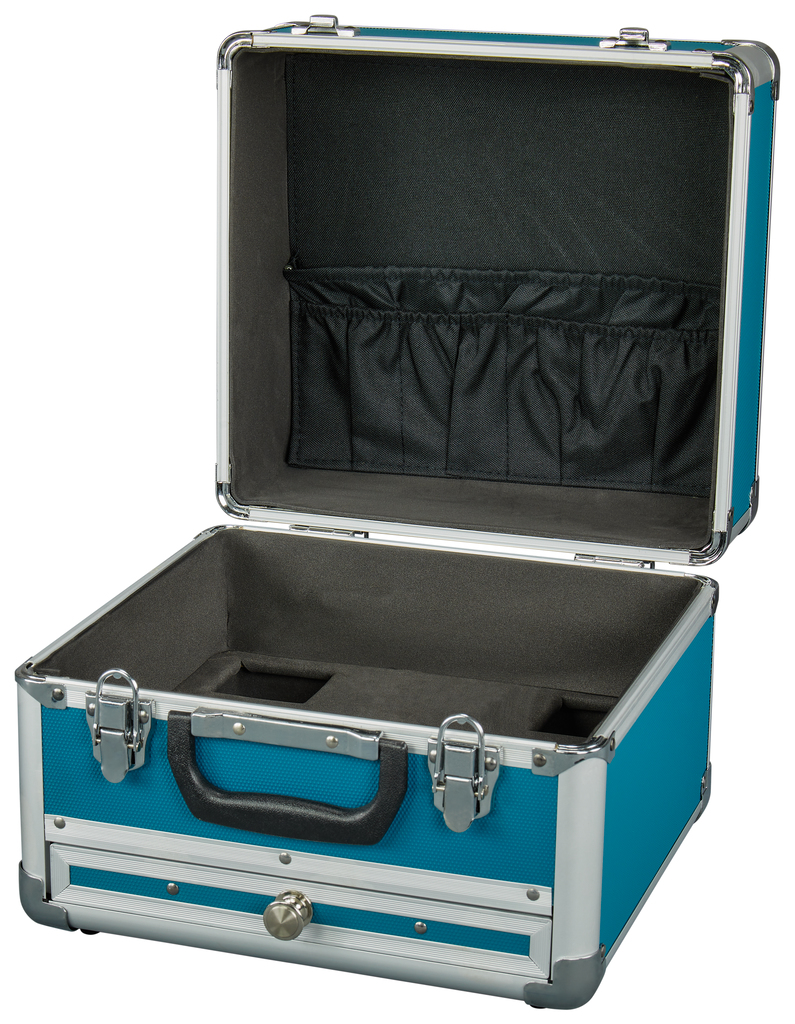 Koffer aluminium blauw