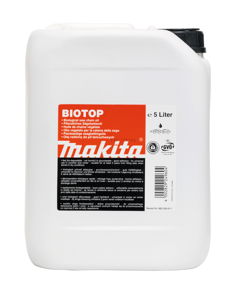 Kettingzaagolie biotop 5 liter