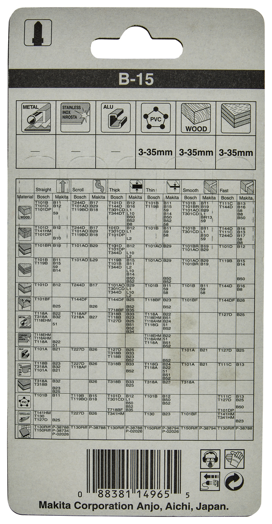 Decoupeerzaagblad hout/kunststof 50mm 