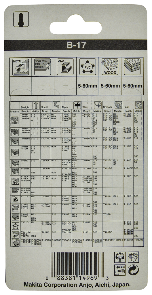 Decoupeerzaagblad hout/kunststof 71mm 