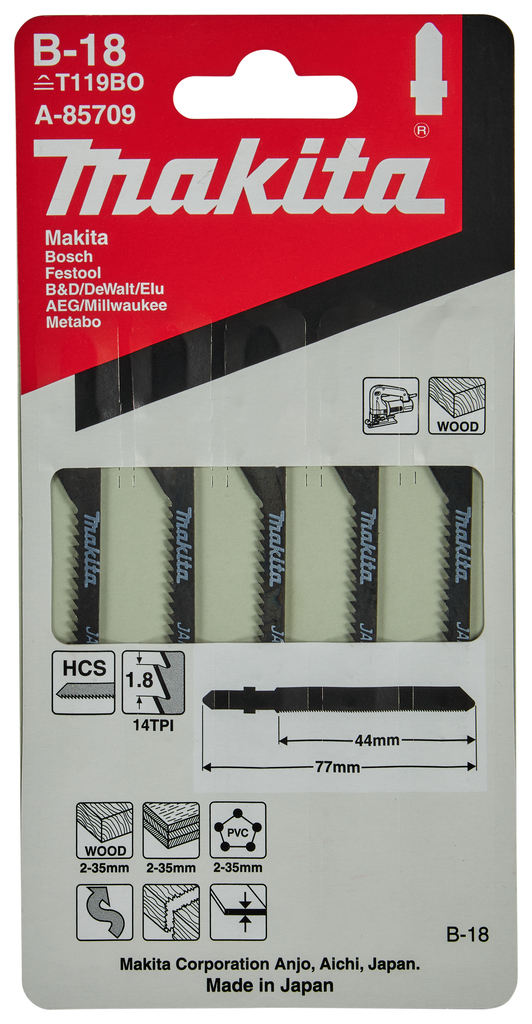 Decoupeerzaagblad hout/kunststof 44mm 