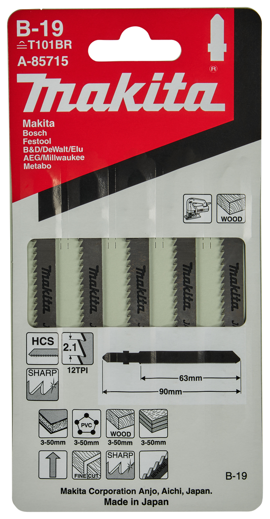 Decoupeerzaagblad hout gelamineerd 63mm 