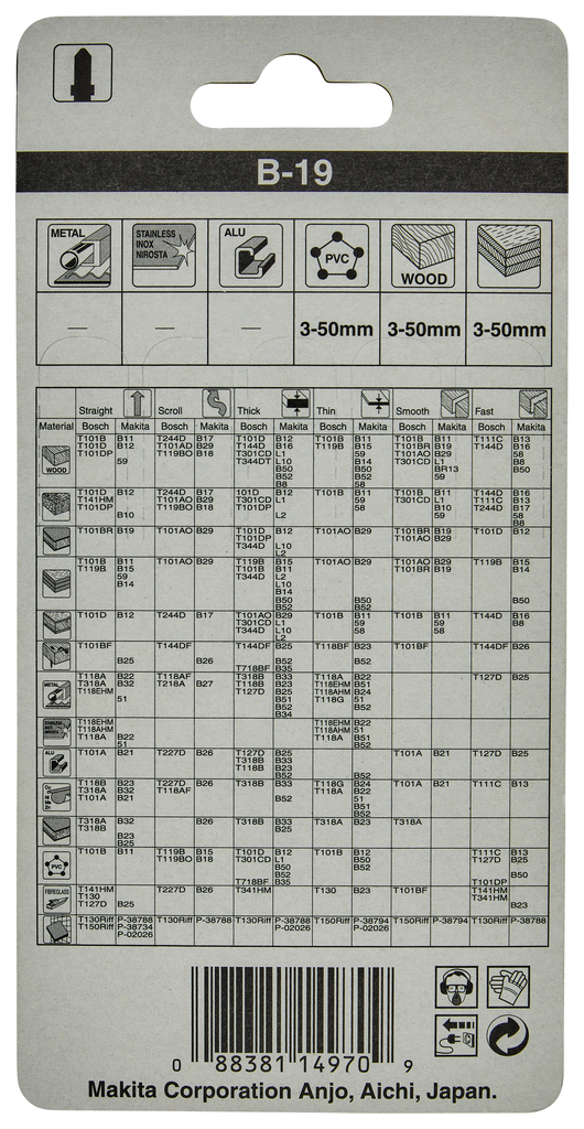 Decoupeerzaagblad hout gelamineerd 63mm 