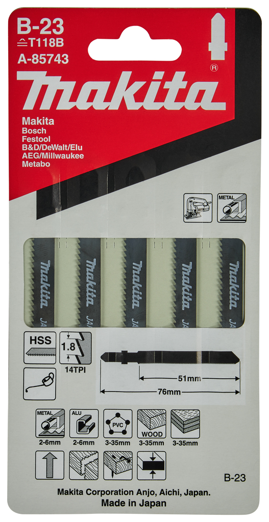 Decoupeerzaagblad universeel/multi 51mm 