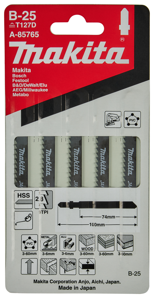 Decoupeerzaagblad universeel/multi 74mm 