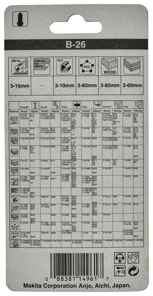 Decoupeerzaagblad universeel/multi 71mm 