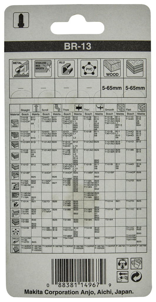 Decoupeerzaagblad hout/kunststof 70mm 