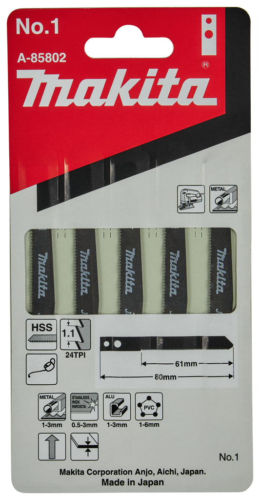 Decoupeerzaagblad metaal/aluminium 61mm