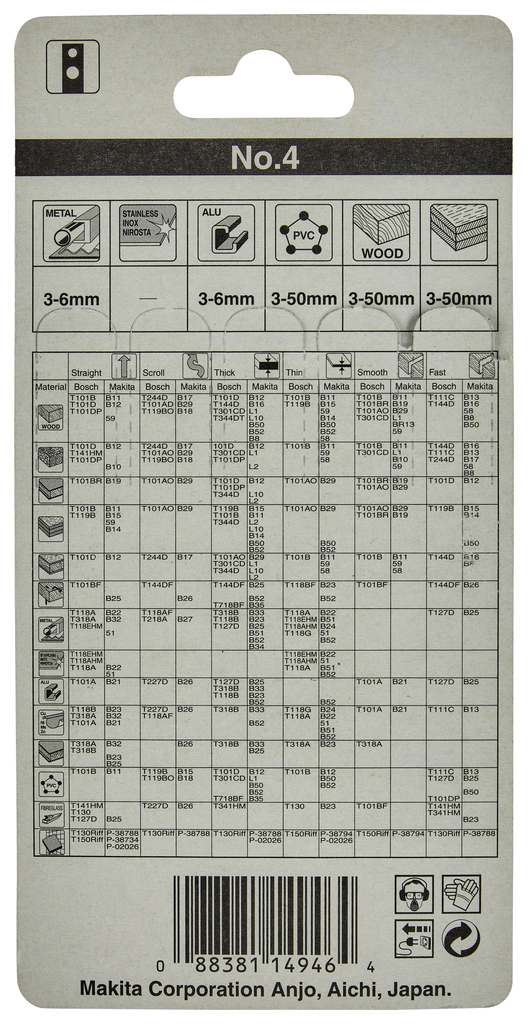 Decoupeerzaagblad universeel/multi 61mm