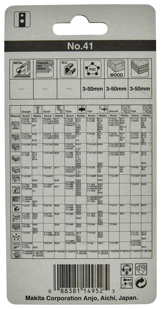 Decoupeerzaagblad hout gelamineerd 61mm