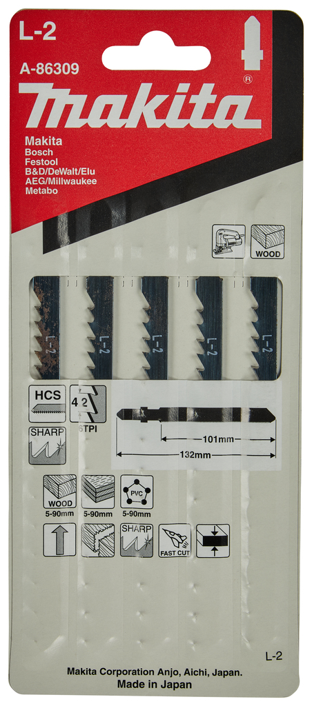 Decoupeerzaagblad hout/kunststof 101mm