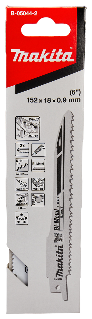 Reciprozaagblad Hout/Staal 132mm