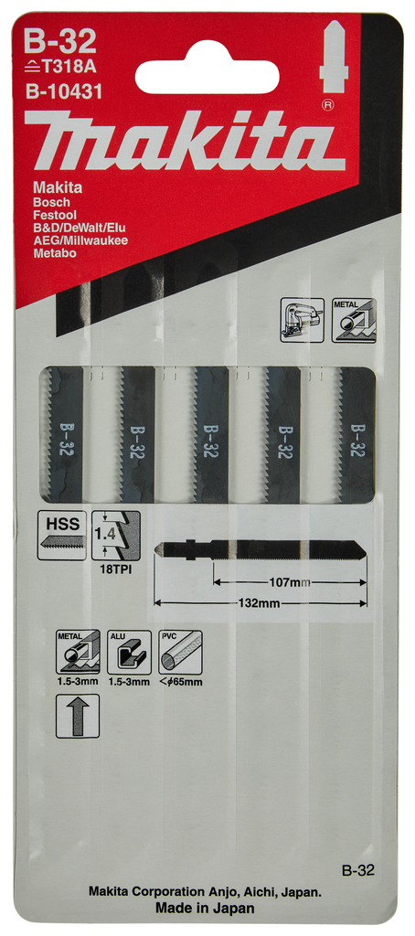 Decoupeerzaagblad metaal/aluminium 107mm