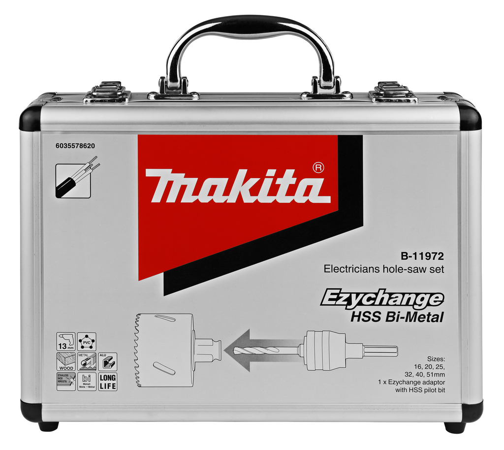 Gatzaagset 8-delig hout/metaal