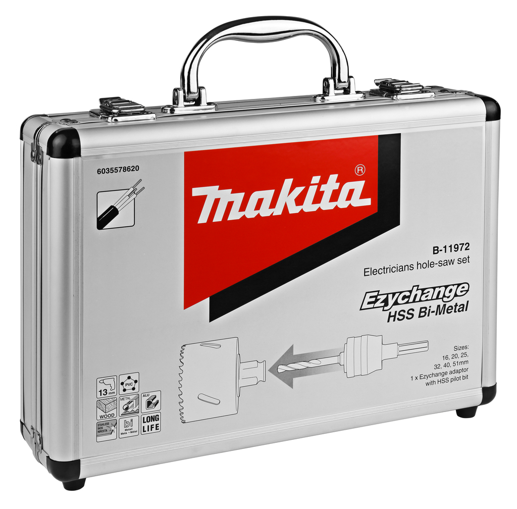 Gatzaagset 8-delig hout/metaal