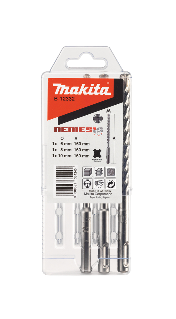 P4S: SDS-PLUS boor 3-dlg set