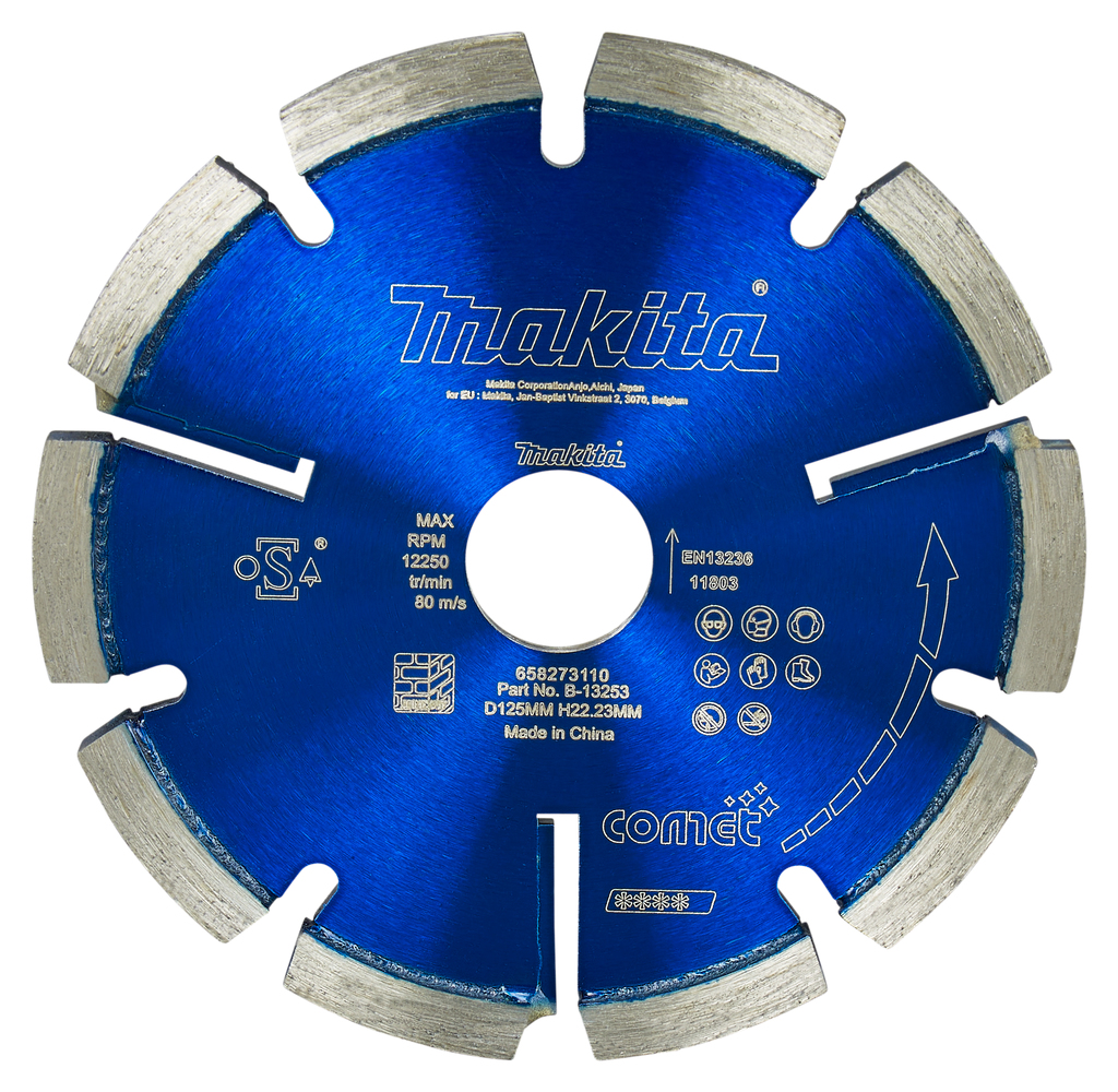 Diamant voegschijf 125x22,23x6,4mm blauw