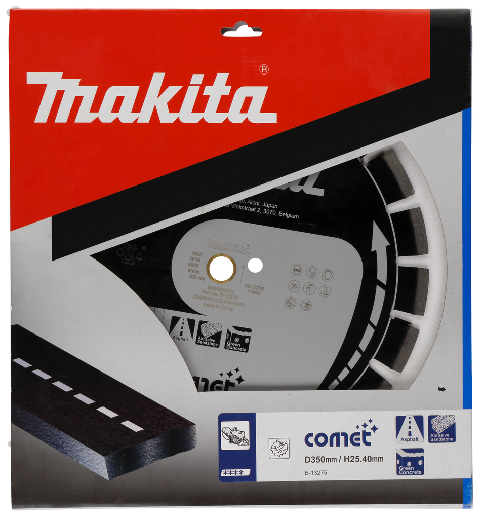 Diamantschijf 350x20x3,2mm zwart