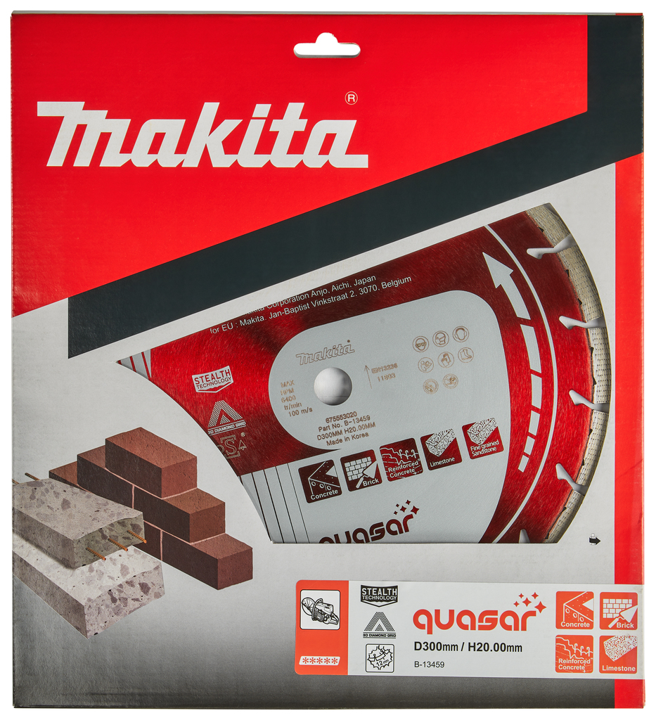 Diamantschijf 300x20x3,0mm rood