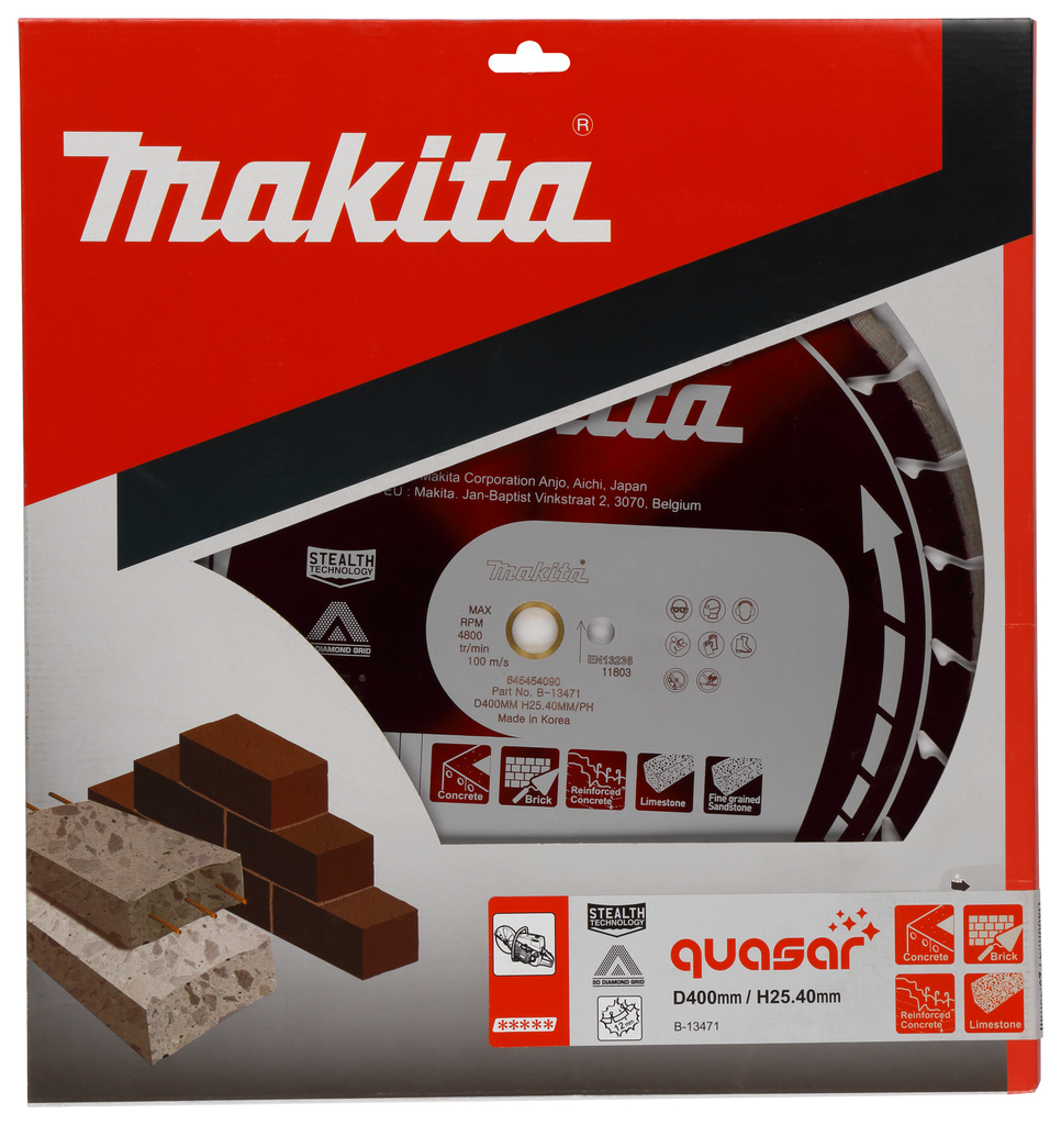 Diamantschijf 400x25,4x3,0mm rood