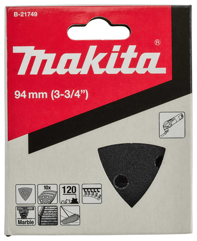 Delta schuurvel 3-K 94mm C120 velcro