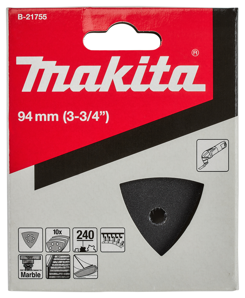 Delta schuurvel 3-K 94mm C240 velcro