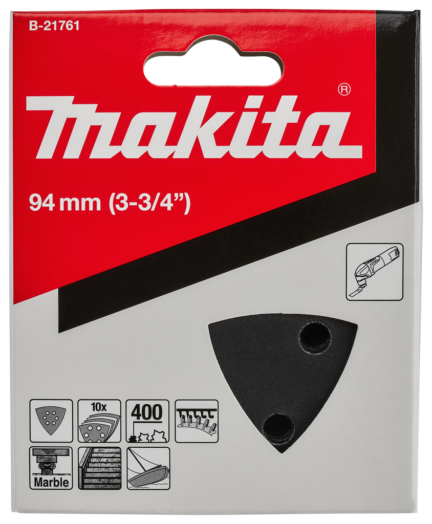 Delta schuurvel 3-K 94mm C400 velcro