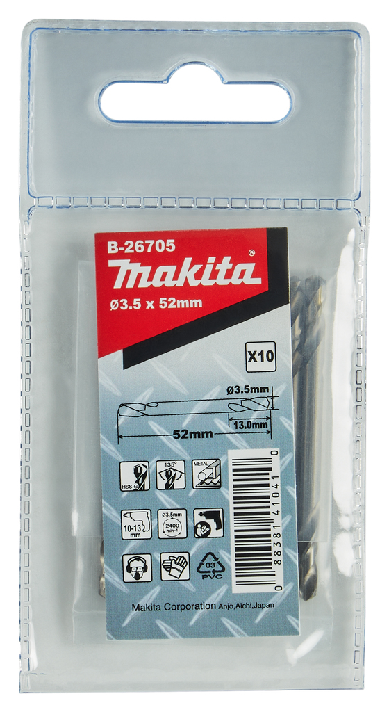 Metaalboor dubbelzijdig 3,5x52mm