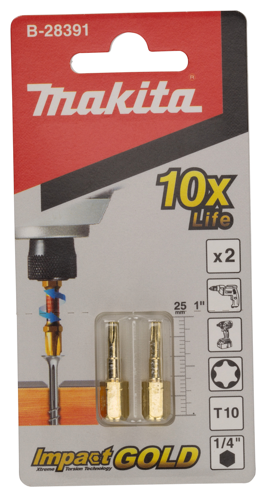 Slagschroefbit T10x25mm