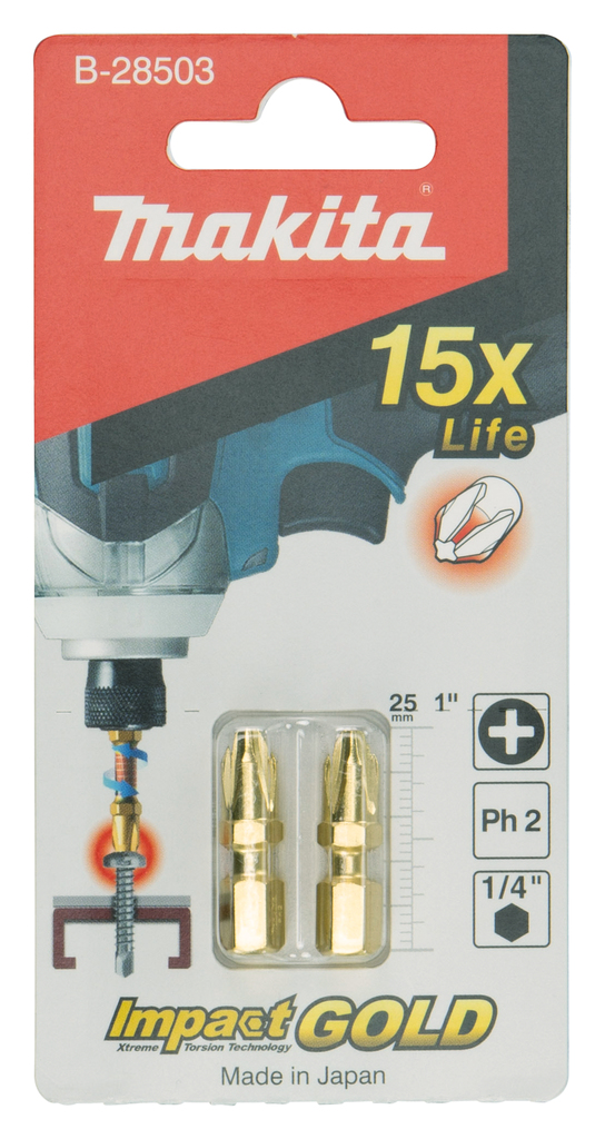 Slagschroefbit PH2x25mm 