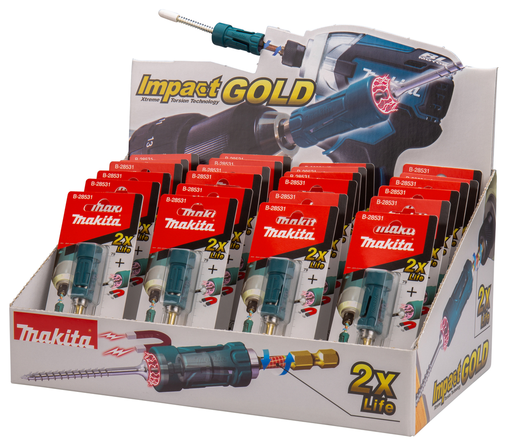 Bithouder 1/4"x79mm magnetisch (Display 24 stuks)