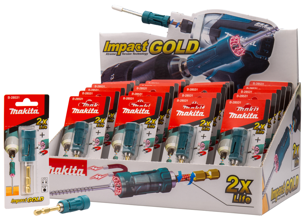 Bithouder 1/4"x79mm magnetisch (Display 24 stuks)