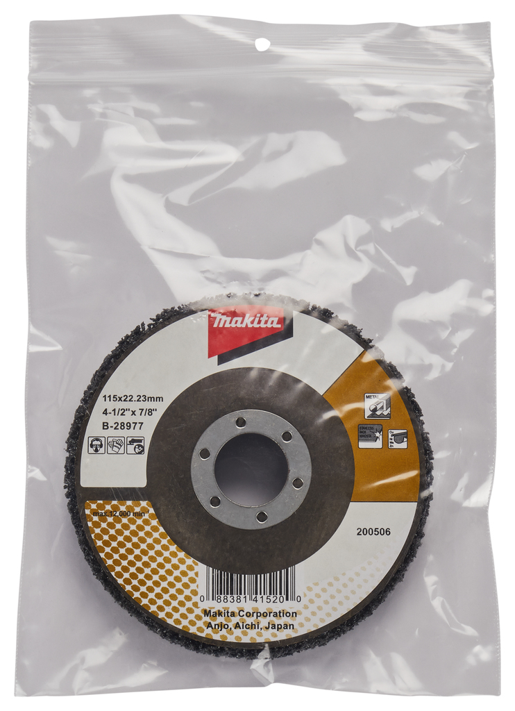 Reinigingsschijf 115mm zwart