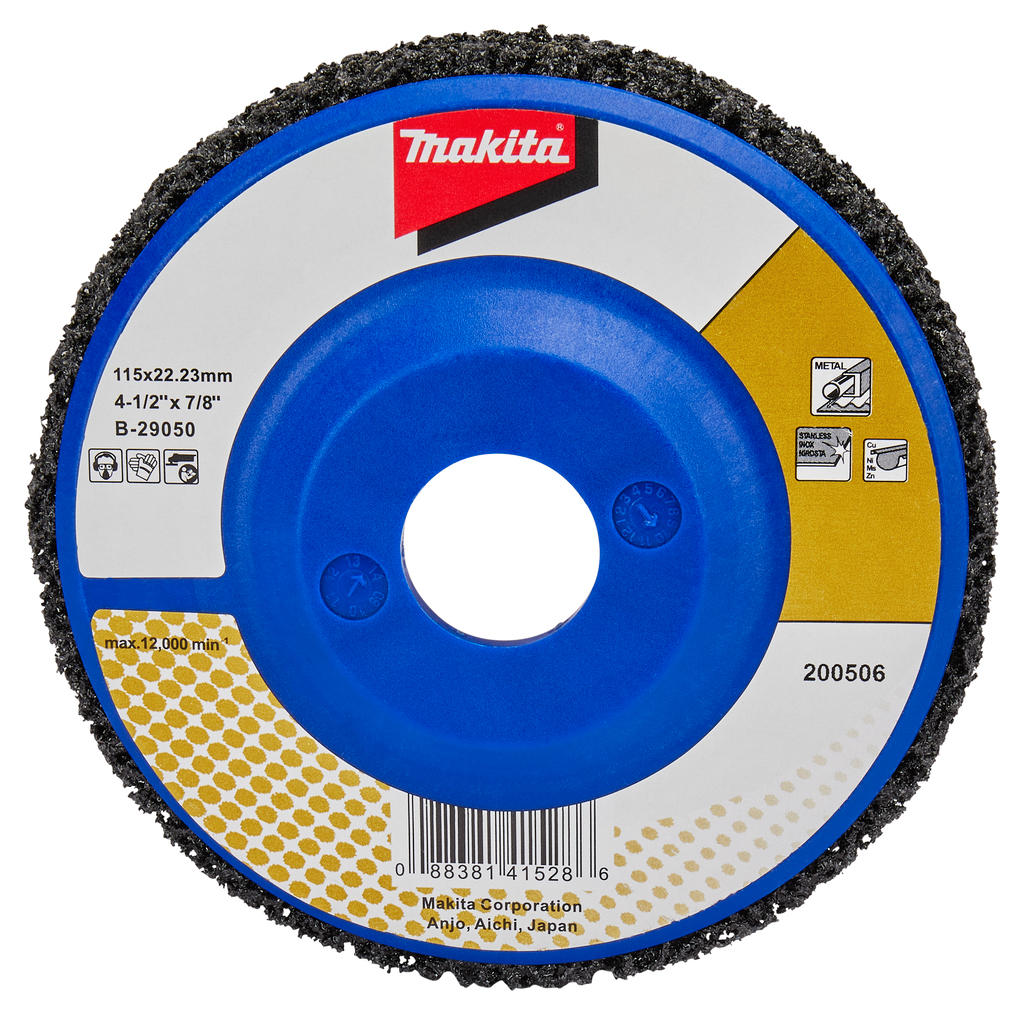 Reinigingsschijf 115mm zwart