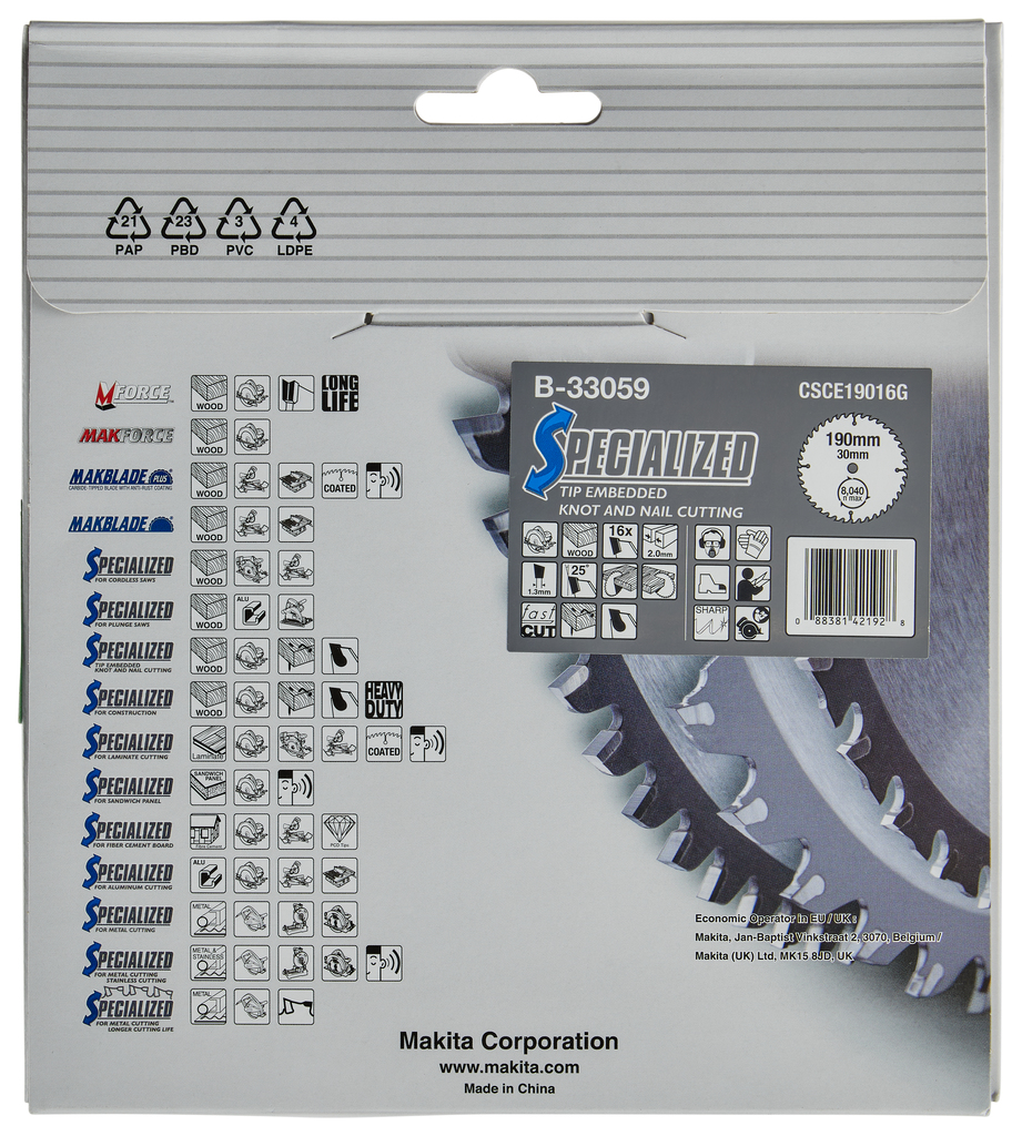 Cirkelzaagblad Hout (noest/spijker)