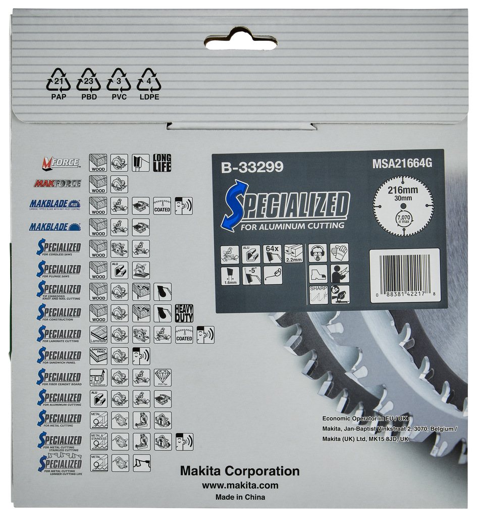 Afkortzaagblad Aluminium