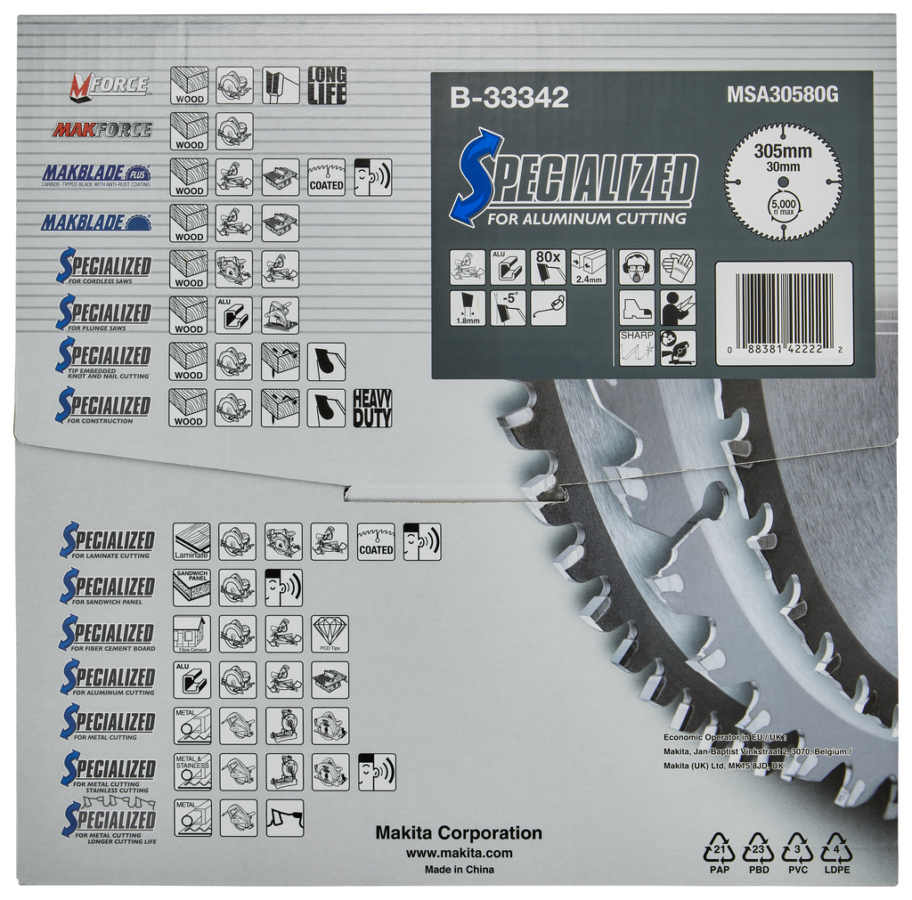 Afkortzaagblad Aluminium 