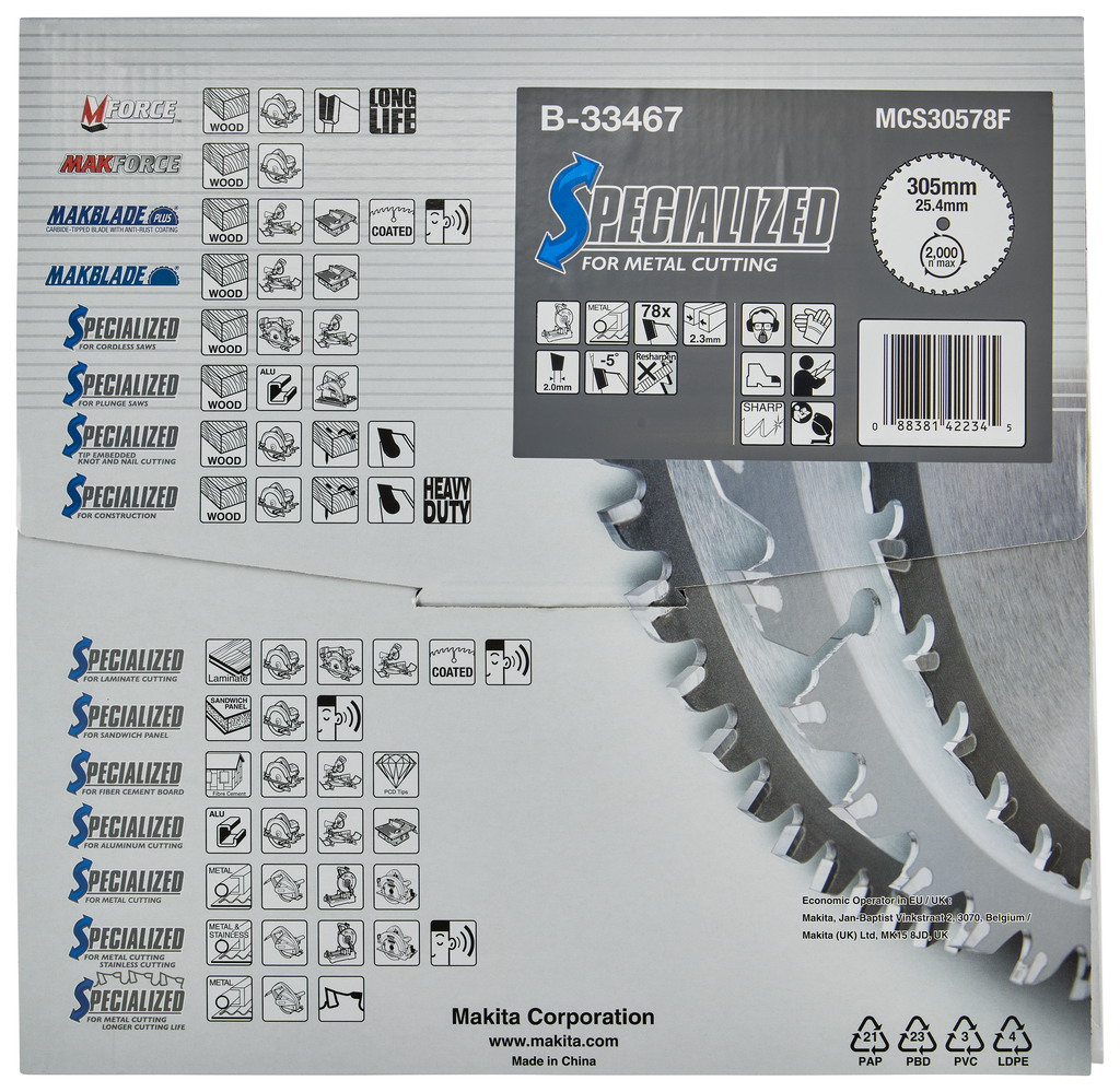 Afkortzaagblad Dun staal