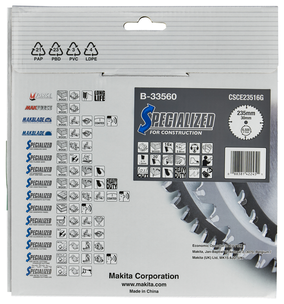 Cirkelzaagblad Hout (bouw/constructie)