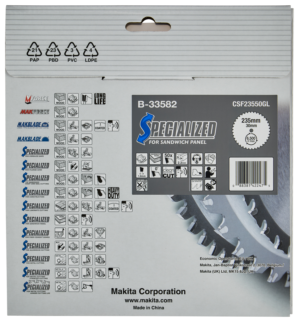 Cirkelzaagblad Sandwichpaneel